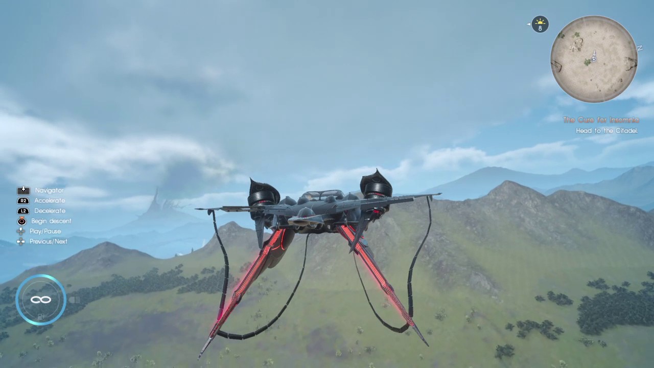 FINAL FANTASY XV Regalia Type-F Flying and crashing . .