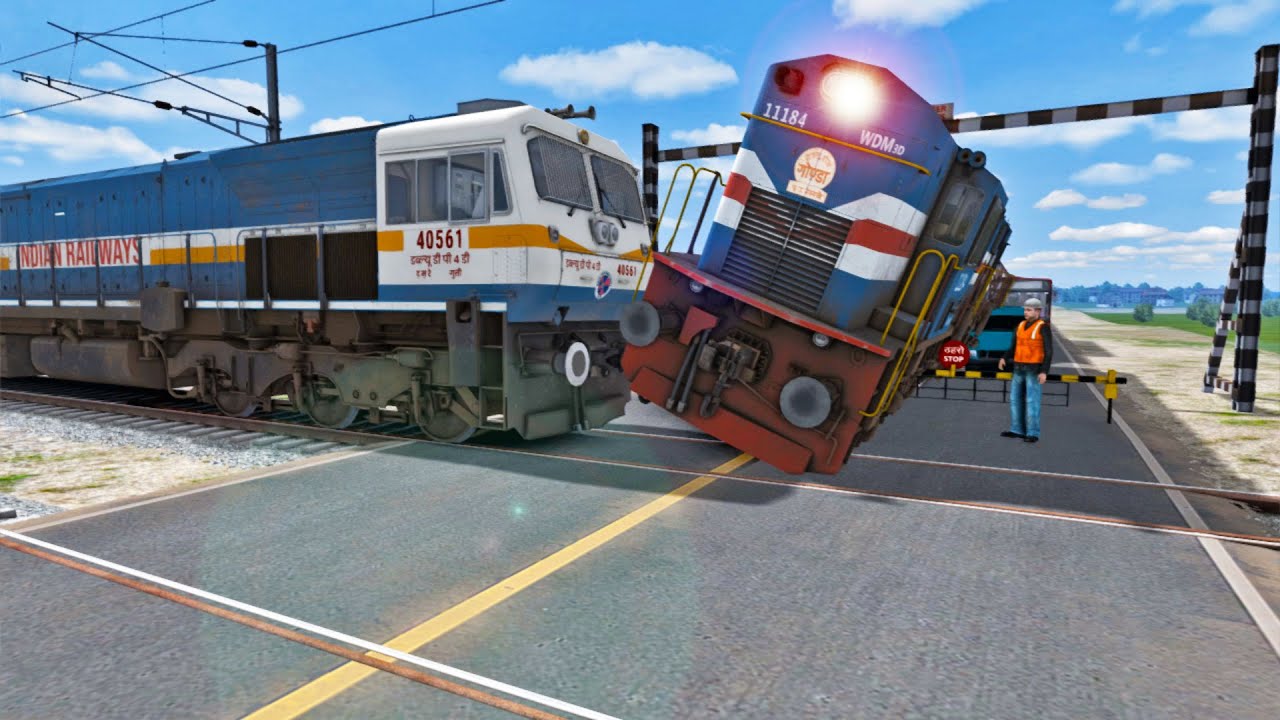 High Speed Train Hit Diesel Engine - Train vs Train :-: Train Simulator