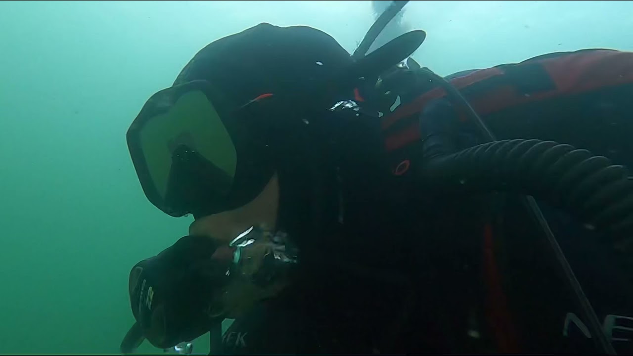 Scuba diving is just so relaxing, cold water scuba diving in Denmark.