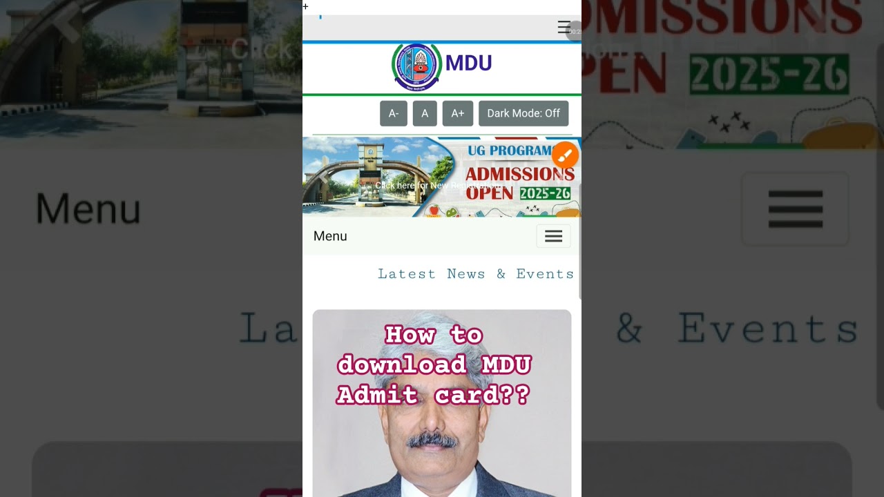 Mdu admit card kaise download kare?? How to download MDU admit card?? #mdu #admitcard #exam #trend