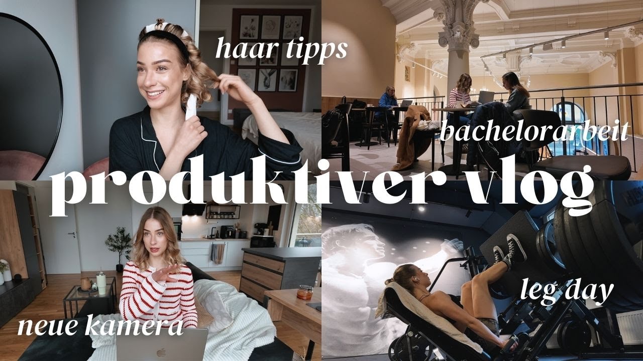 XXL PRODUKTIVER VLOG 👩🏼‍🎓📚🧚🏻🥙 Uni, Sport, Haar Tipps, Rezepte