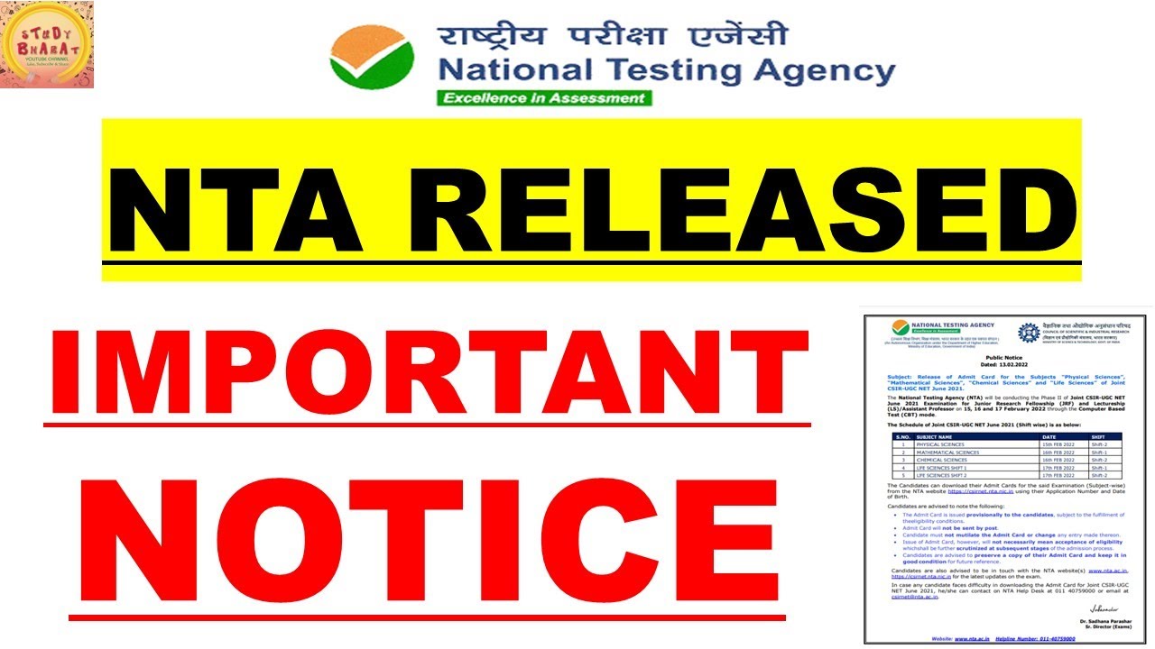 Nta Released Important Notice