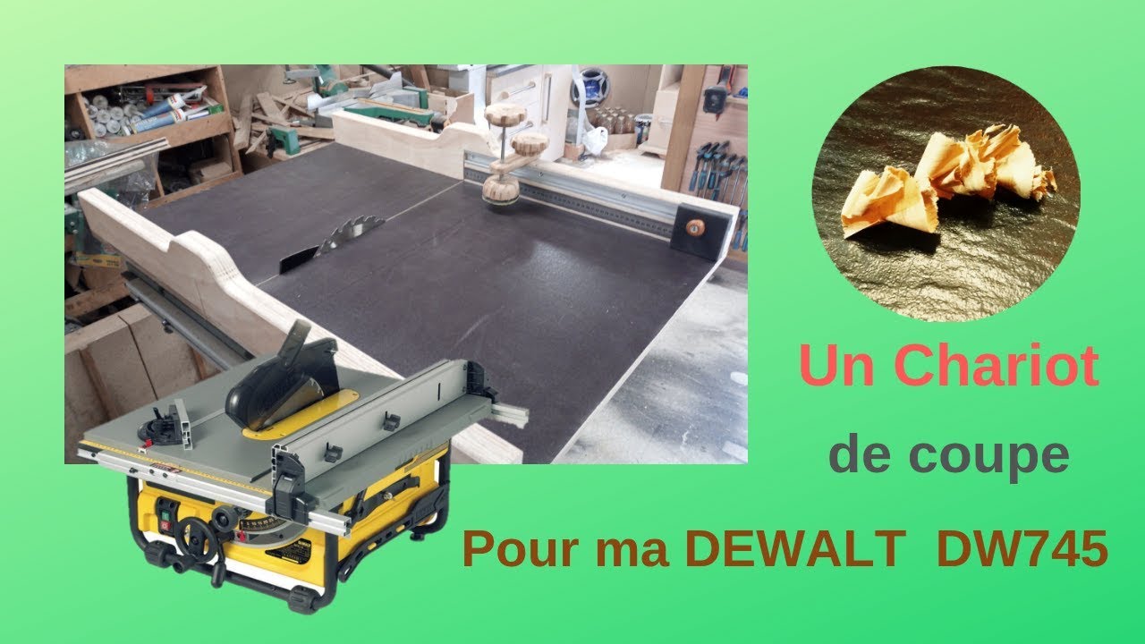Chariot de coupe scie sur table Dewalt