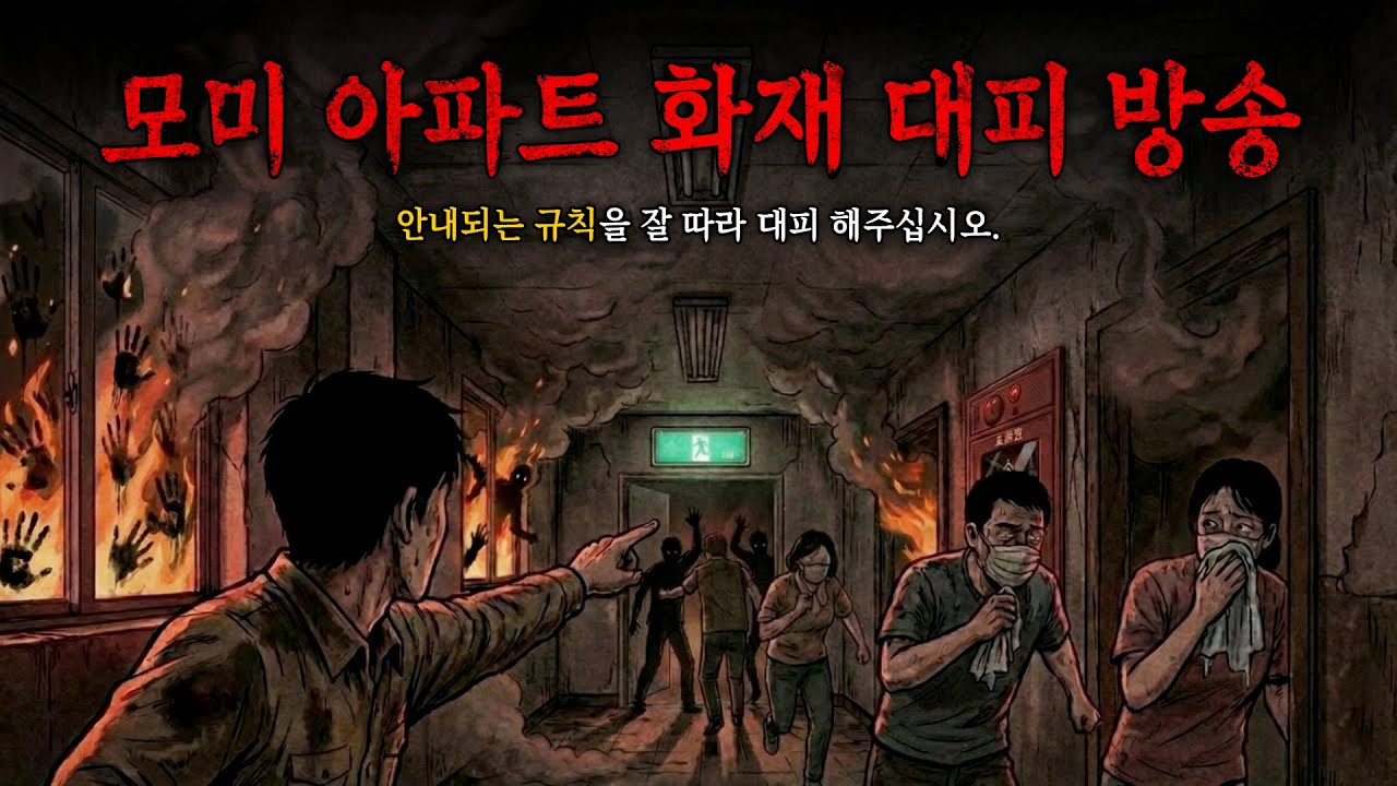 [ 나폴리탄 ] 모미 아파트 화재 발생 대피 방송을 시작합니다. || 세모미 공포 괴담 무서운 이야기