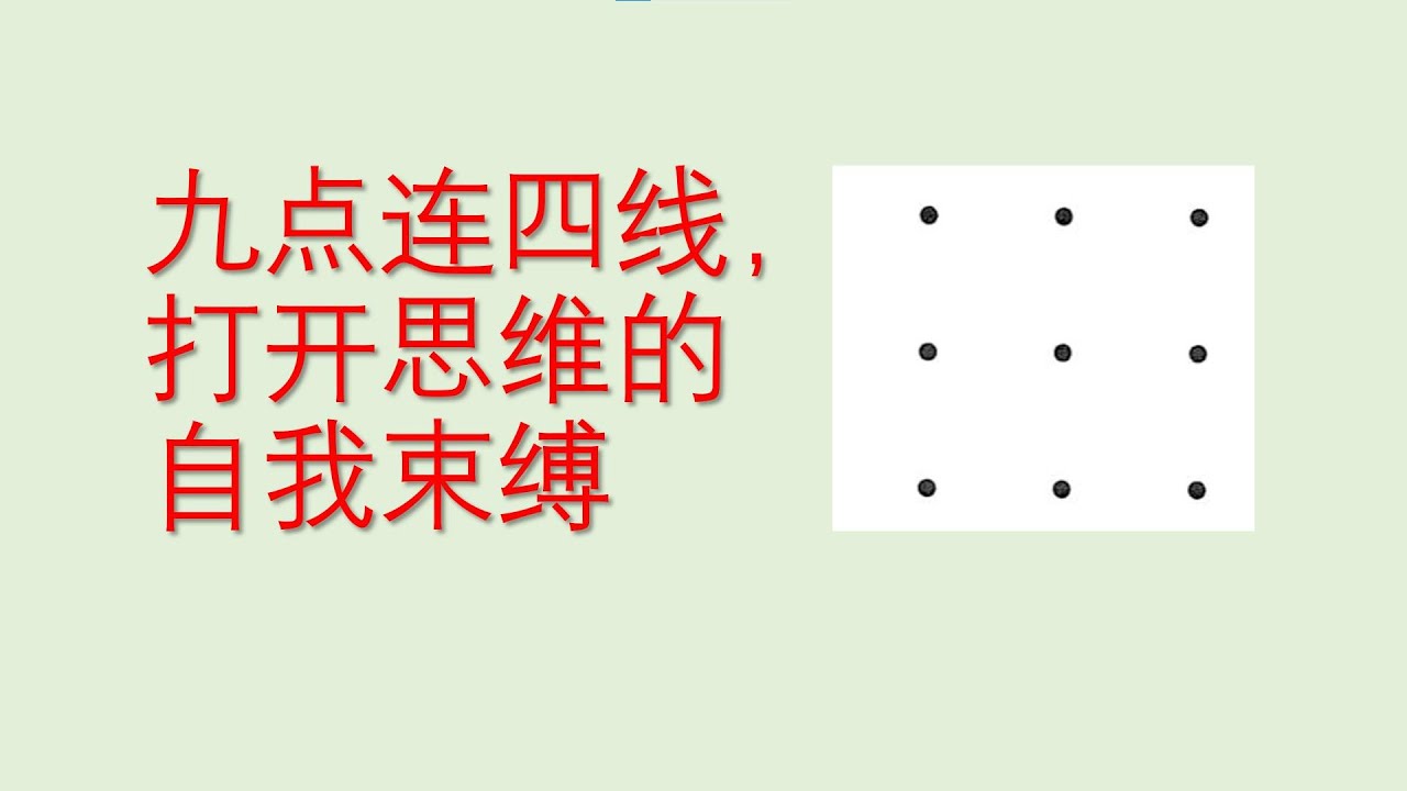 小学奥数，九点连四线，打开思维的自我束缚