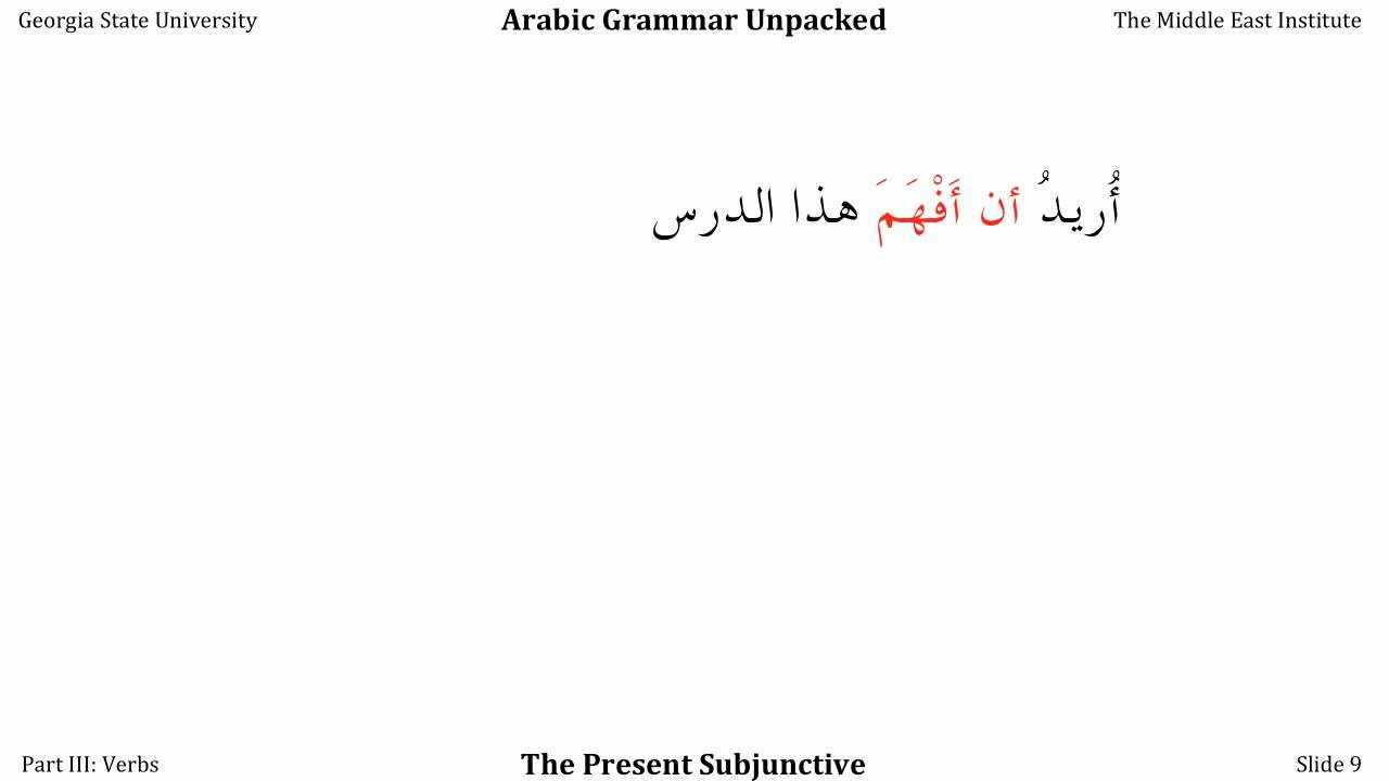 The Present Subjunctive: Arabic Grammar Unpacked.mp4