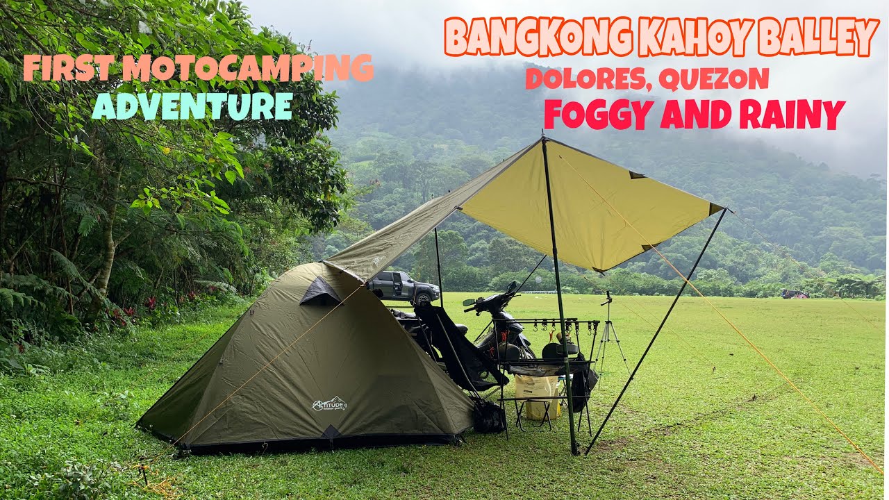 FIRST MOTOCAMPING ADVENTURE | BANGKONG KAHOY VALLEY | FOGGY AND RAINY