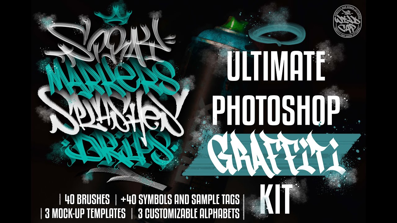 Graffiti Brushes for Photoshop - Spray, Markers, Splashes and Drips.