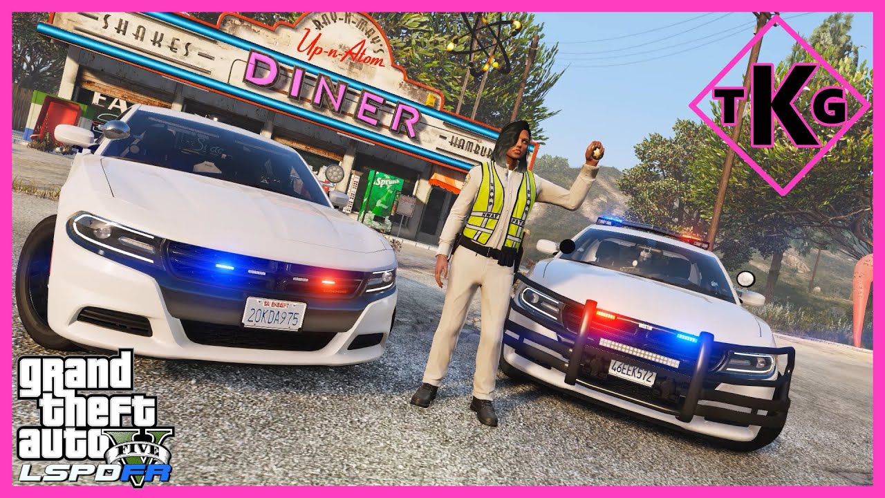 Полицейские моды GTA 5 4K | GTA 5 Lspdfr State Trooper Patrol | GTA 5 Girl Cop