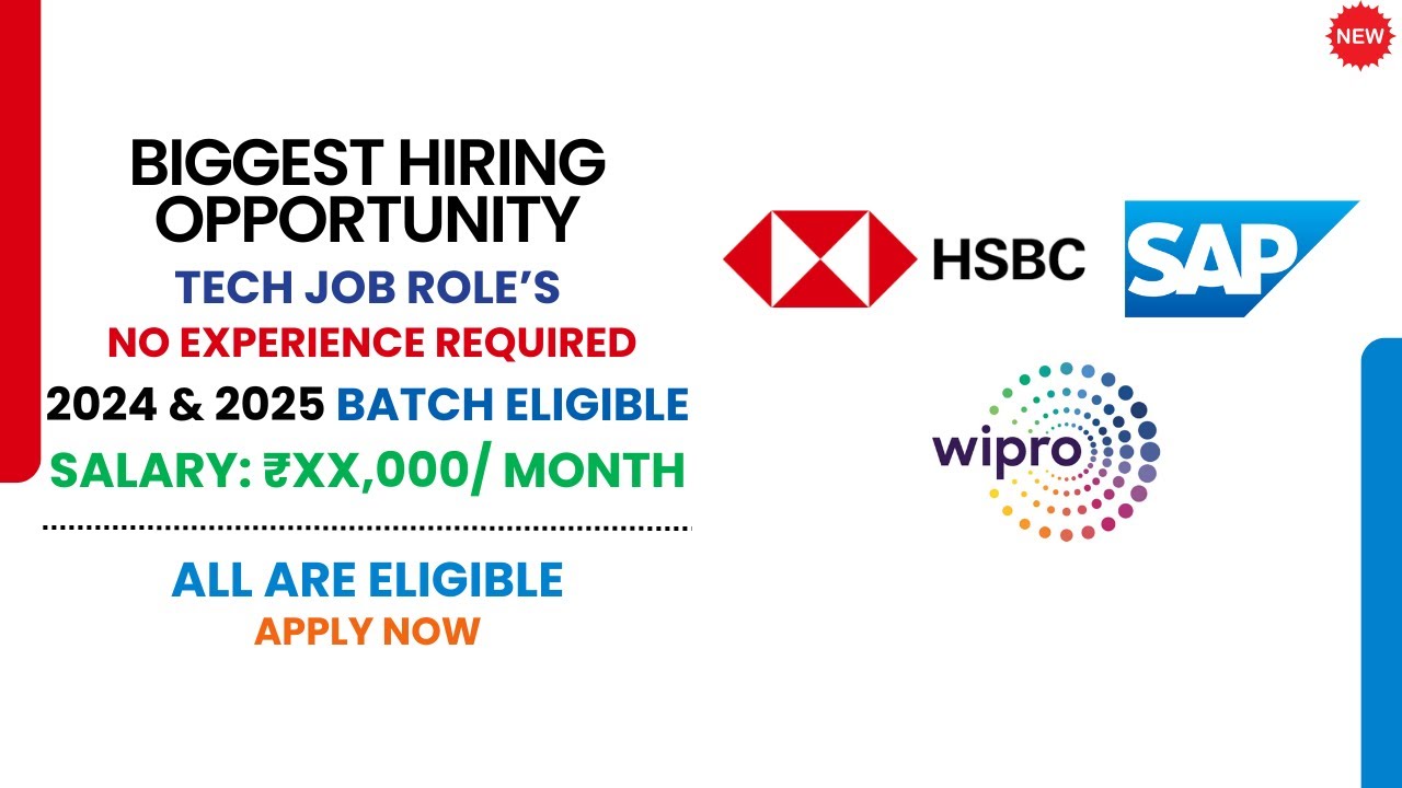 Top 3 Bank & IT Jobs for Freshers 2025: HSBC, Wipro & SAP OpportunitiesHSBC careers India