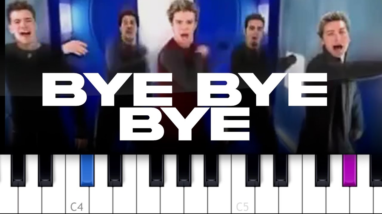 NSYNC - Bye Bye Bye  (piano tutorial)