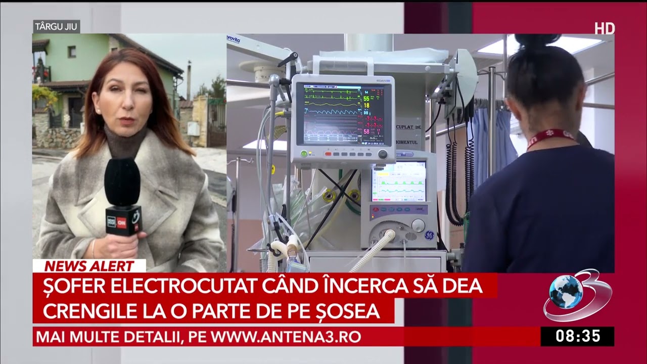 Șofer electrocutat c&acirc;nd &icirc;ncerca să dea crengile la o parte de pe șosea