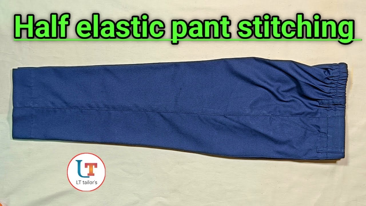 5 year boy half elastic pant stitching | how to sew baby pants  boys pant stitching