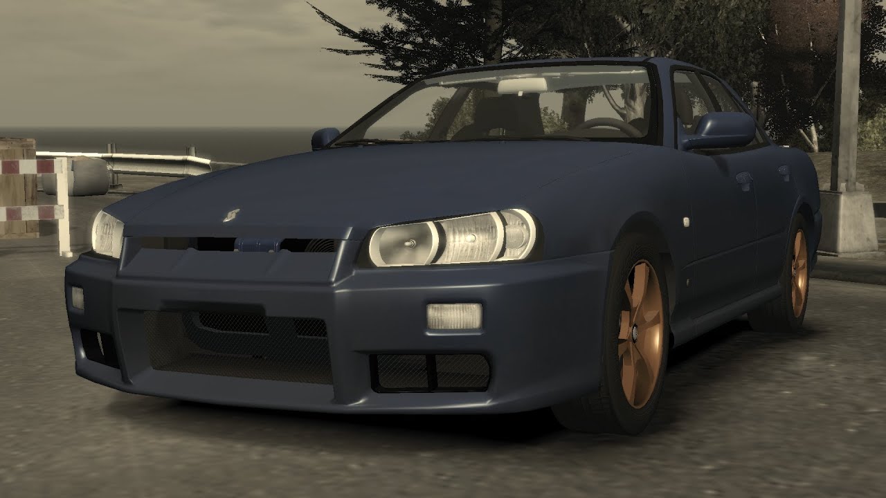 GTA IV NISSAN SKYLINE GT25 ER34 CRASH TESTING HD