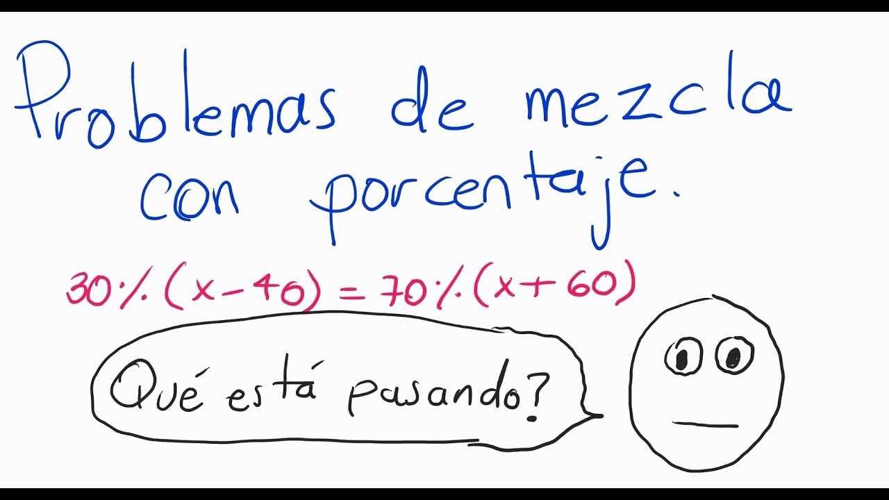 Problemas de mezcla con porcentaje - Que barbaridad !