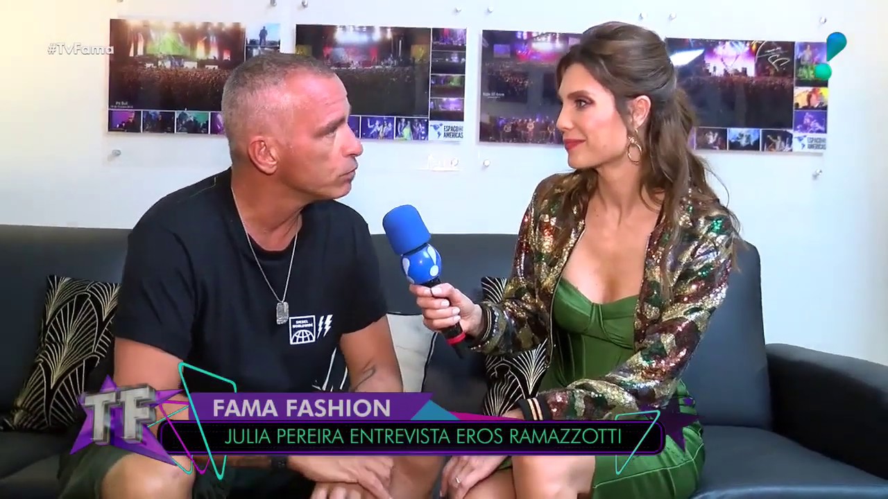 Júlia Pereira entrevista Eros Ramazzotti - TV Fama