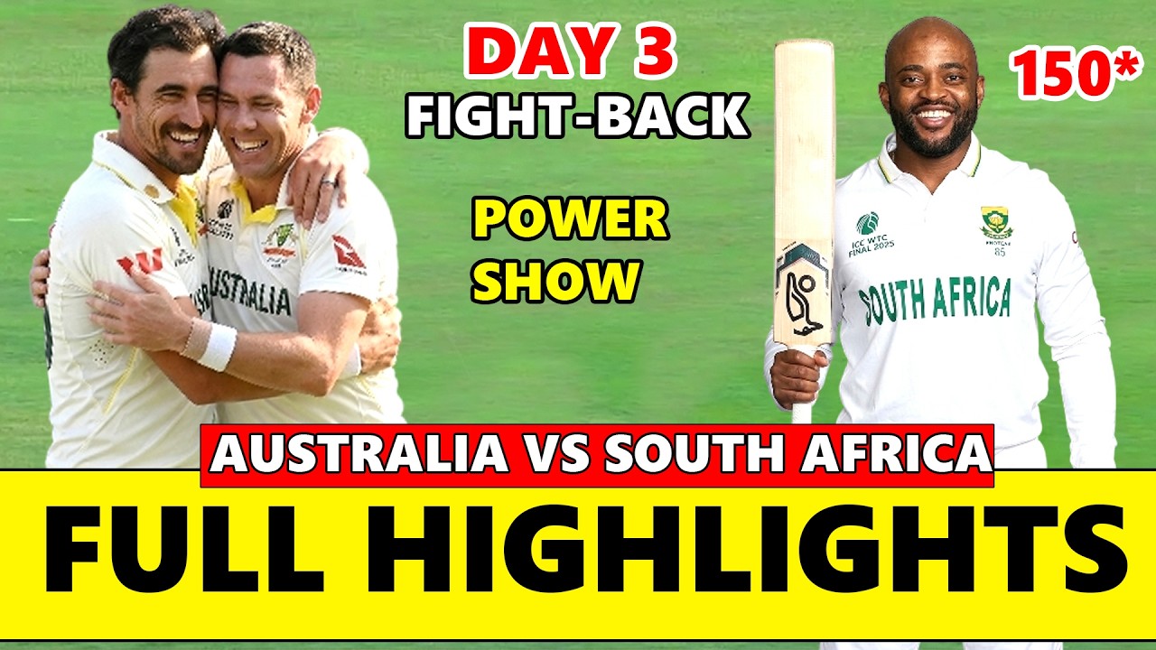 Australia vs South Africa 2nd Test Match Day 3 Full Highlights 2026