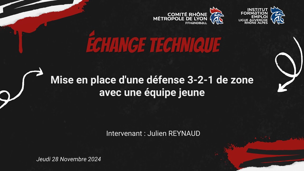 Echange Technique - La d&eacute;fense 3-2-1 chez les jeunes