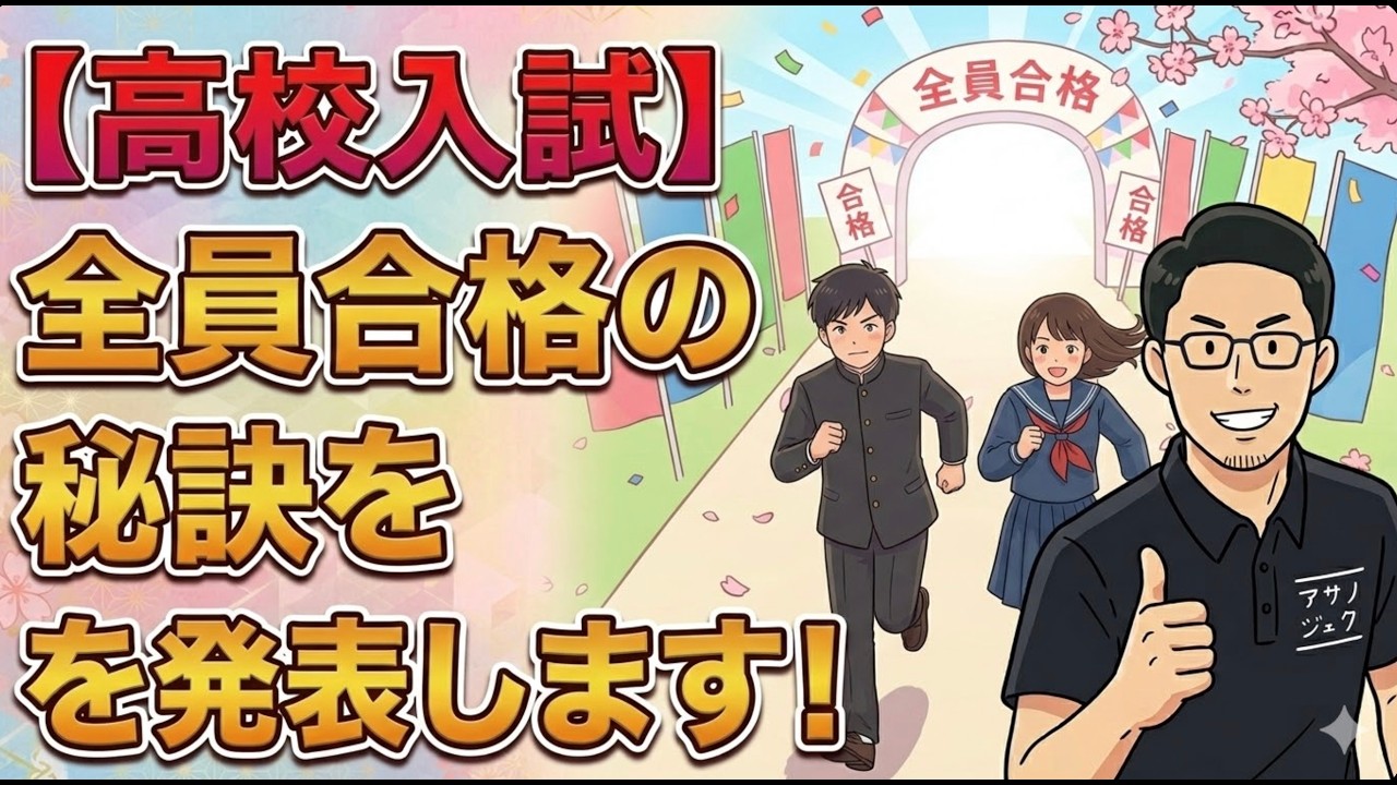 【高校入試】全員合格の秘訣を発表します！