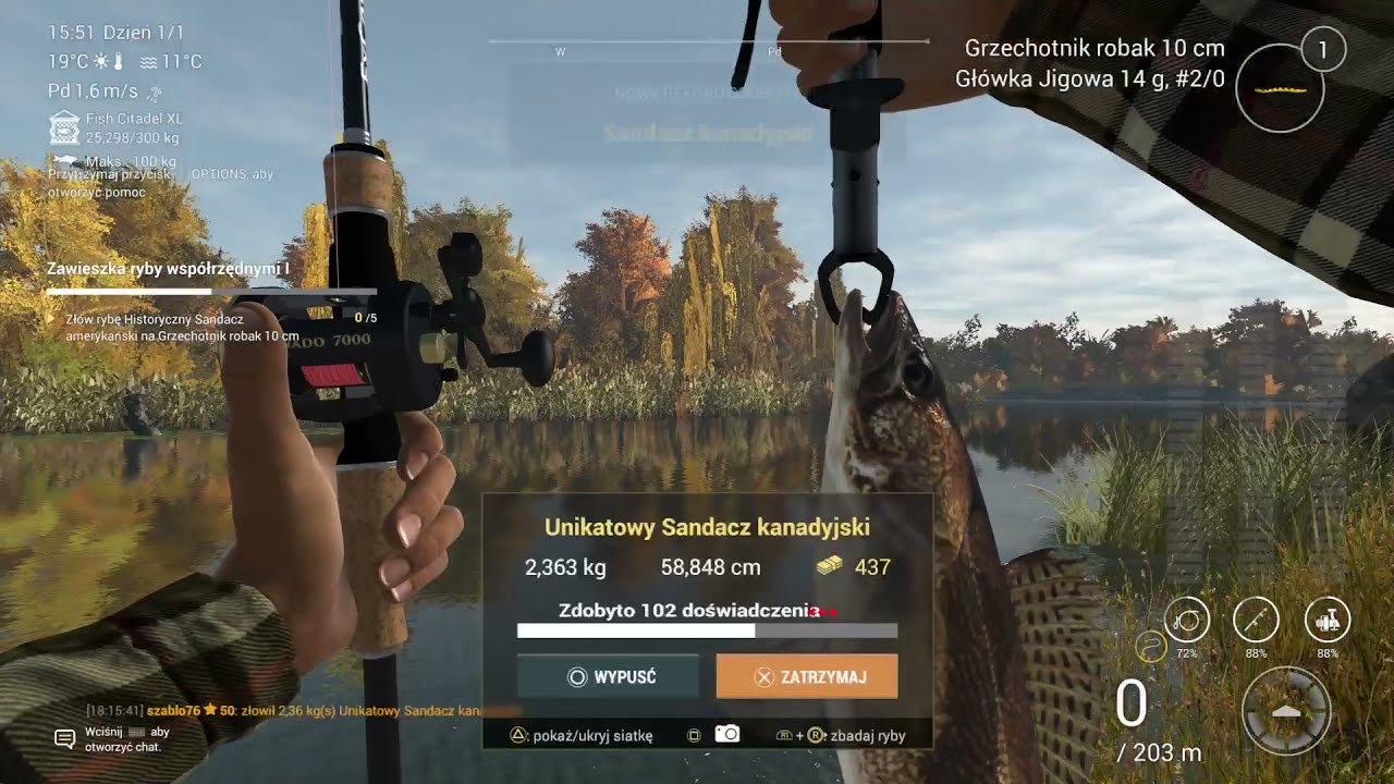 Fishing Planet - Jezioro Emerald - Unikatowy Szczupak Czarny i Unikatowy Sandacz Kanadyjski