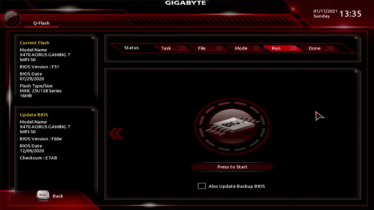 Tutorial Update BIOS Gigabyte X470 Gaming 7 Wifi agar support Ryzen 5000 Series (Bios F60e)