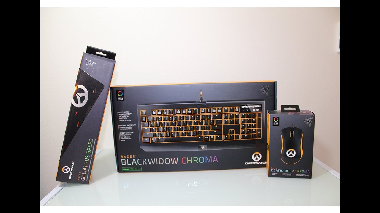 Razer Overwatch Keyboard, Mouse and Mouse Pad Unboxing + Action Demo!
