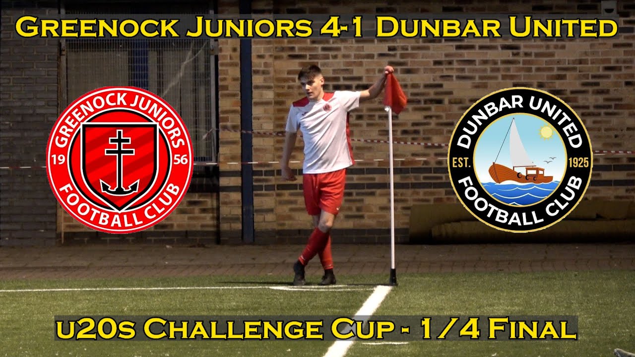 HIGHLIGHTS: Greenock Juniors (20s) 4-1 Dunbar United (20s) - Challenge Cup 1/4 Final - 30/03/24