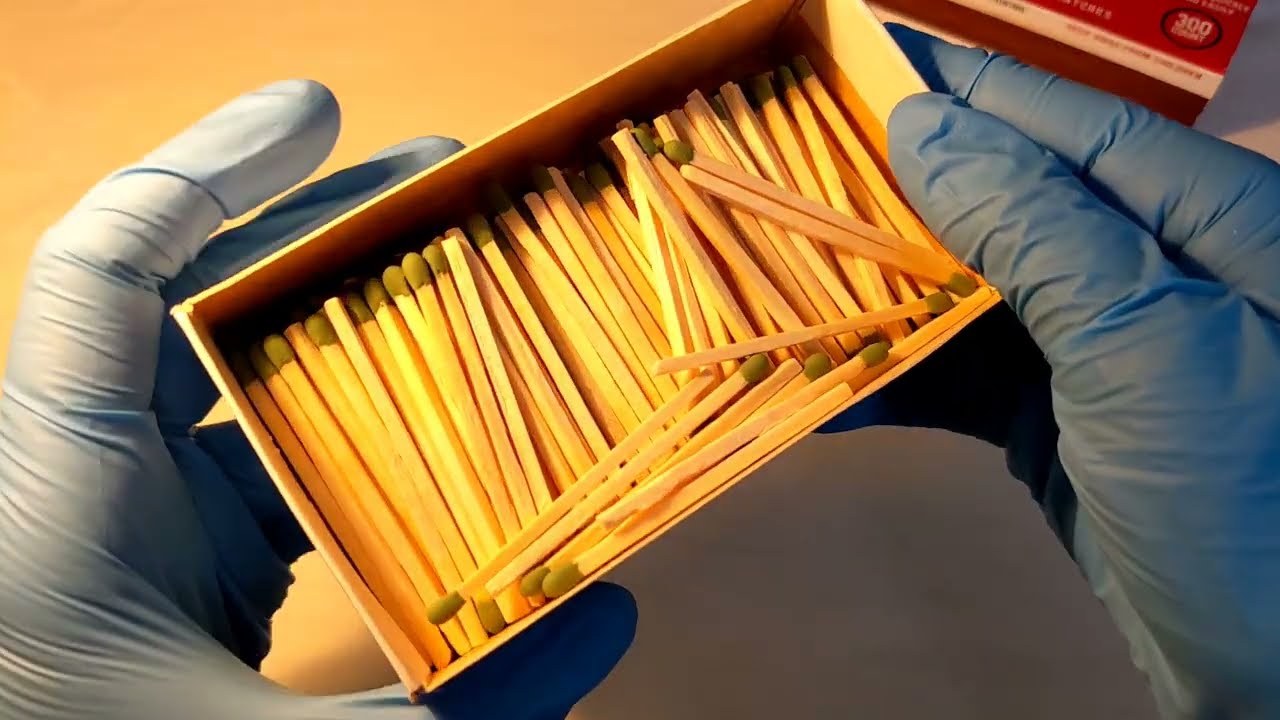 ASMR | Inspecting Matchsticks and Box with Gloves, No Talking