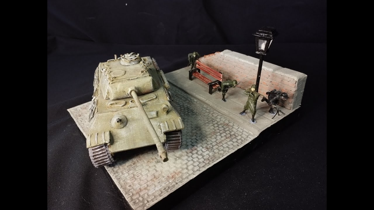 How to make a cobbled street diorama.1/35 scale scratch build modelling.