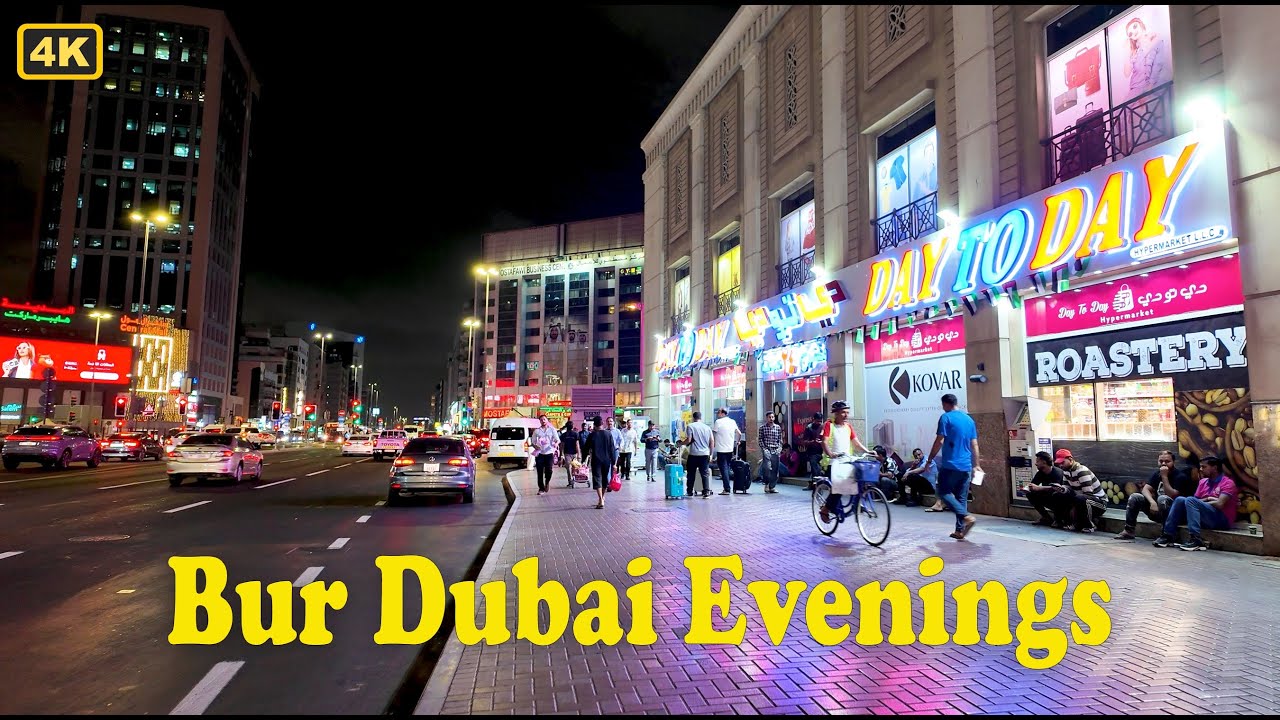 Bur Dubai Streets | Meena Bazaar to Burjuman | Evening Walk Before Rain