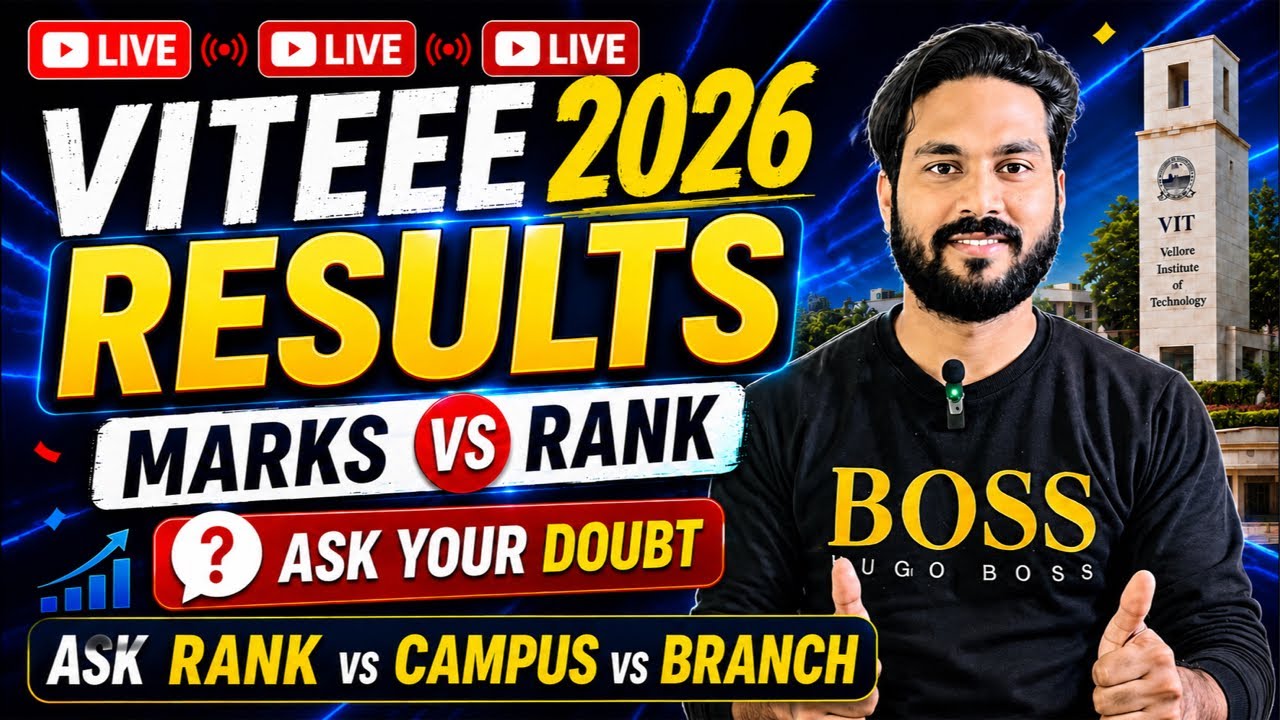😱LIVE‼️VITEEE 2026 RESULTS OUT!Ask RANK VS CAMPUS VS BRANCH!Marks Vs RanK data Ask Your All Doubts