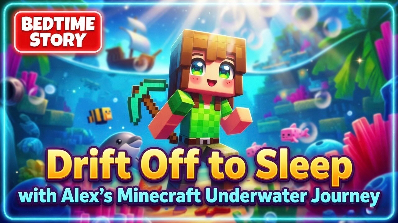 Minecraft Bedtime Story For Kids - Alex's Underwater Adventure