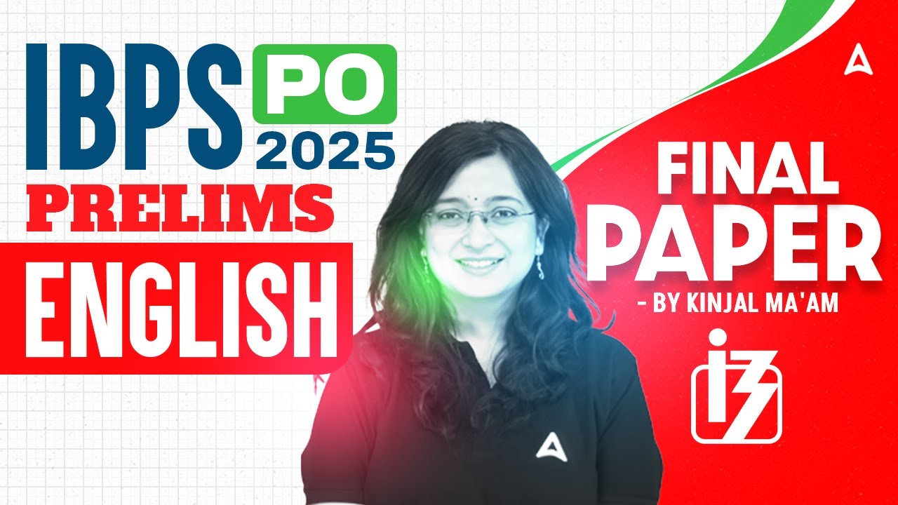 IBPS PO 2025 Prelims | IBPS PO English Previous Year Paper | English By Kinjal Ma'am