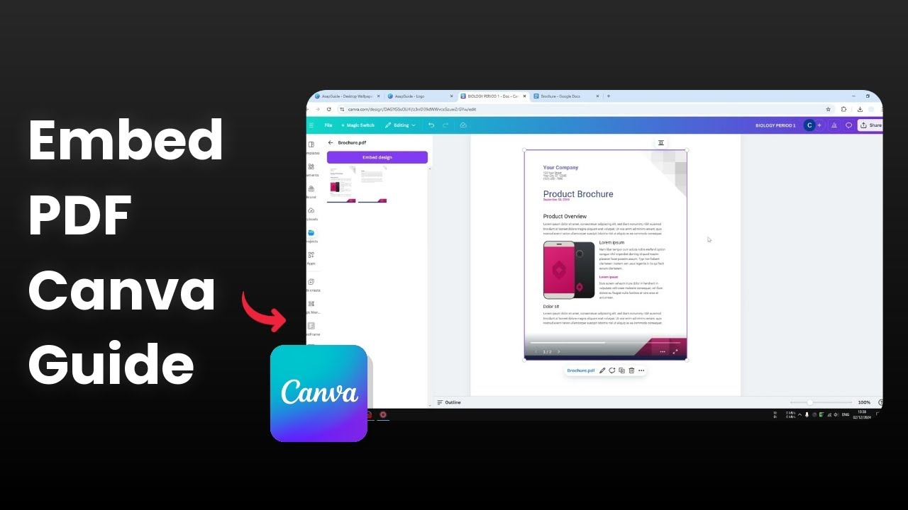 How to Embed PDF in Canva