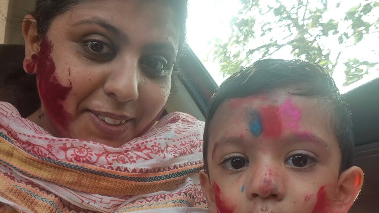 দোল পুরনিমা Bihan প্রথম নিজে রং খেলো এবার ♥️♥️♥️ #daily #viral 