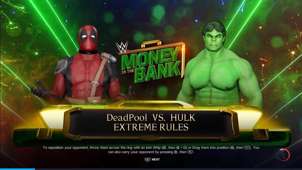 WWE 2K23 Deadpool vs hulk #wwe #youtube #avengers #marvel #cristianoronaldo