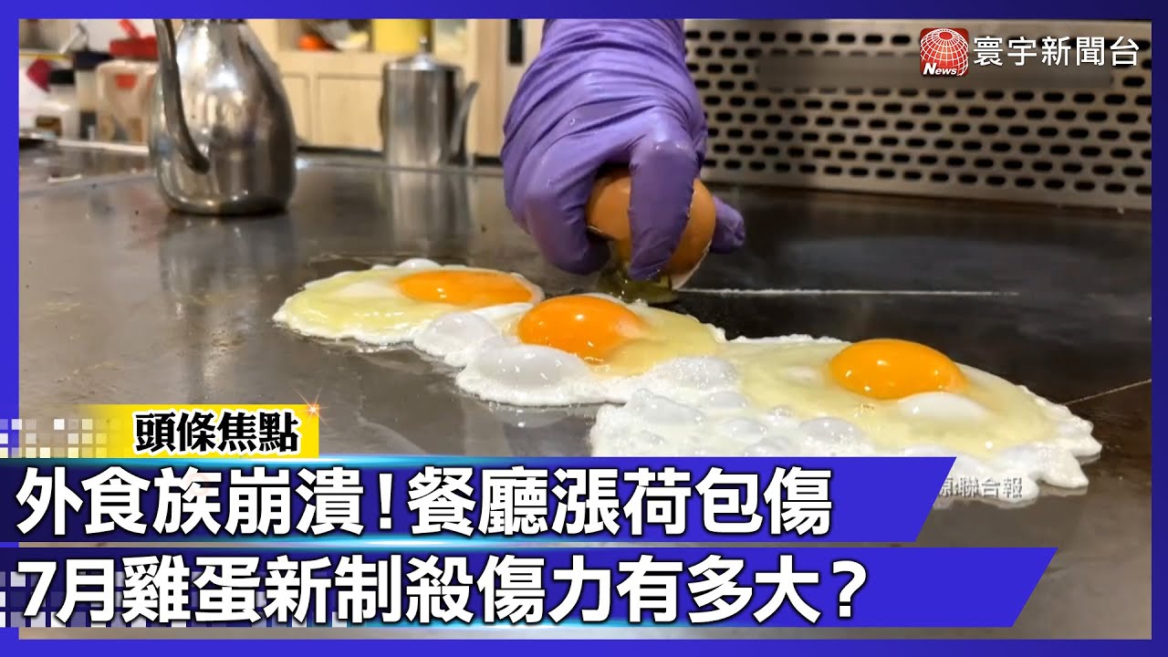外食族崩潰！餐廳漲荷包傷 7月雞蛋新制殺傷力有多大？｜#寰宇財經新聞