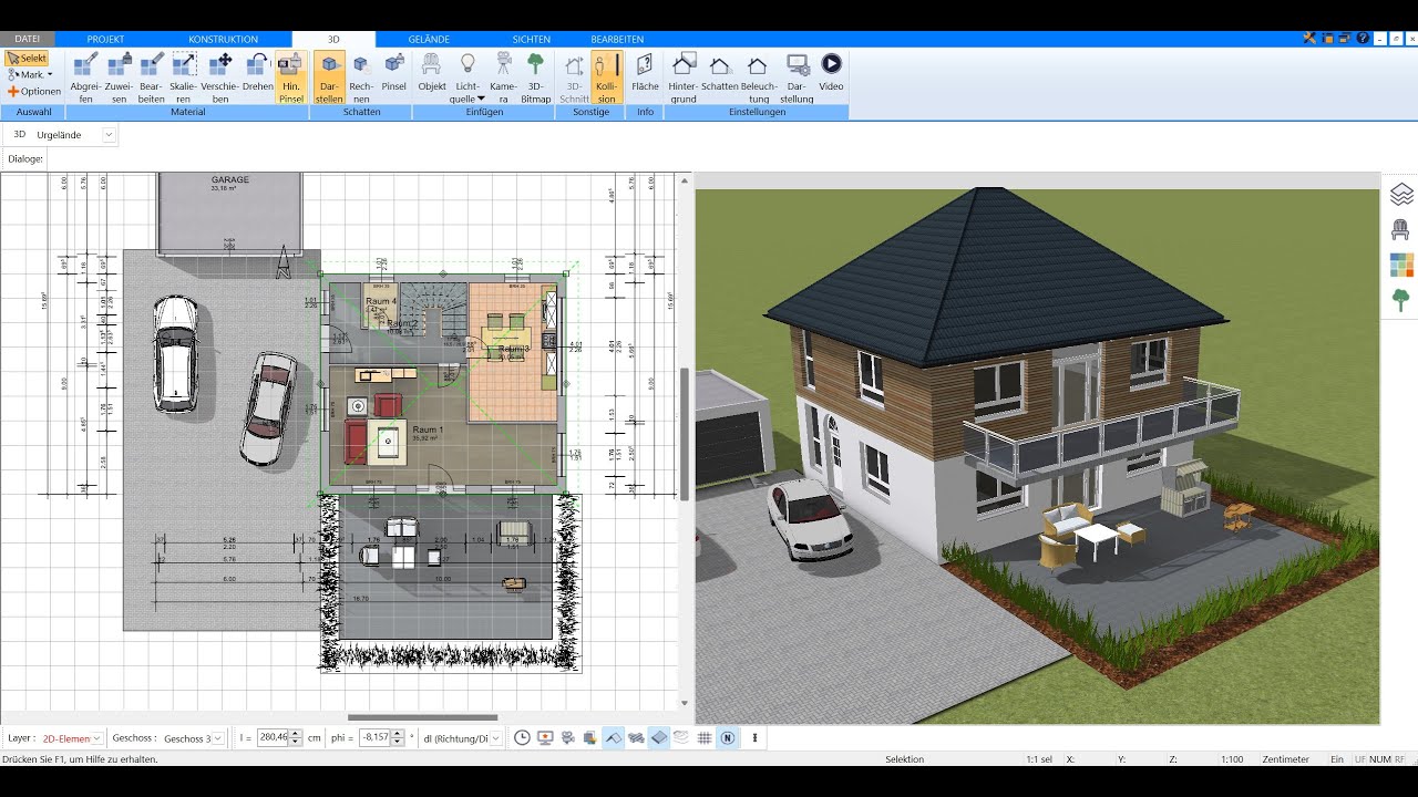 Wie man mit dem 3D Architekt ein Haus plant - Vorführvideo