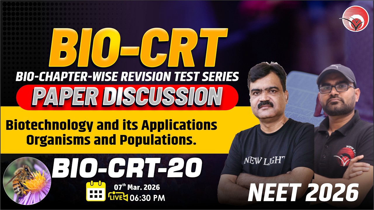 🔴LIVE NEET 2026 | BIOLOGY PAPER DISCUSSION | BIO-CRT-20 | BIO CHAPTER-WISE REVISION TEST #neet_2026