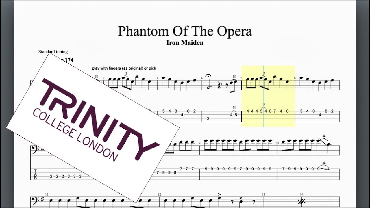 Phantom Of The Opera Trinity Grade 7 Bass