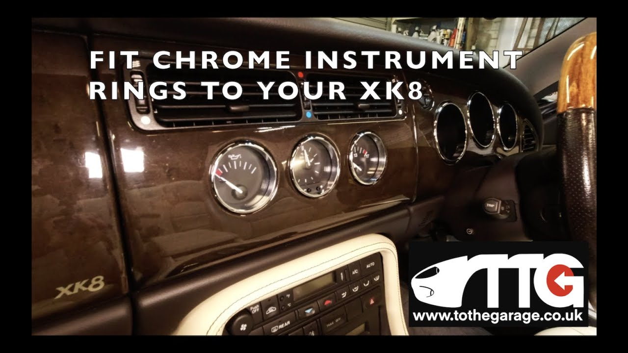 Fitting a Chrome instrument ring kit to a Jaguar XK8 XKR ( Adamesh rings )