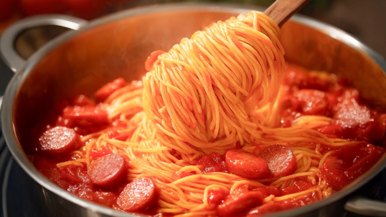 Niesamowicie pyszne spaghetti w 10 minut! Najsmaczniejsza kolacja, jaką kiedykolwiek jadłeś!
