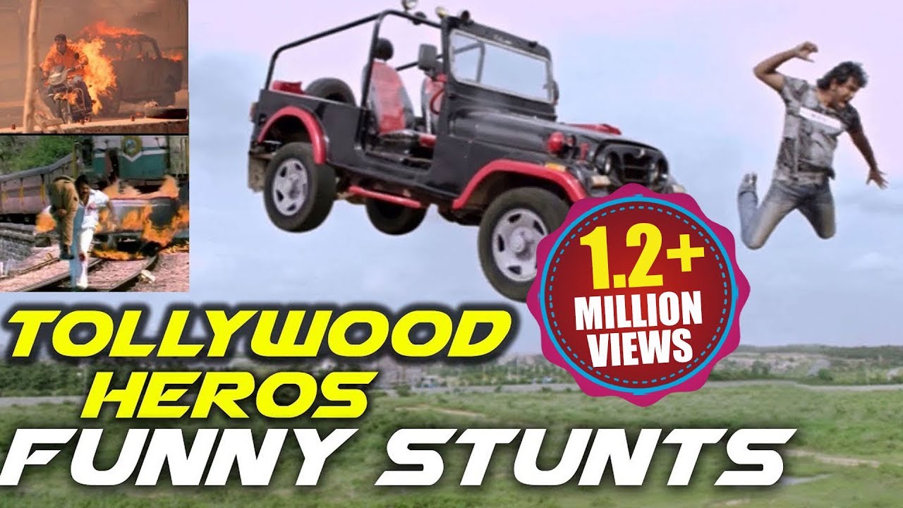 Tollywood Heros Funny Stunts || Funny Action Scenes
