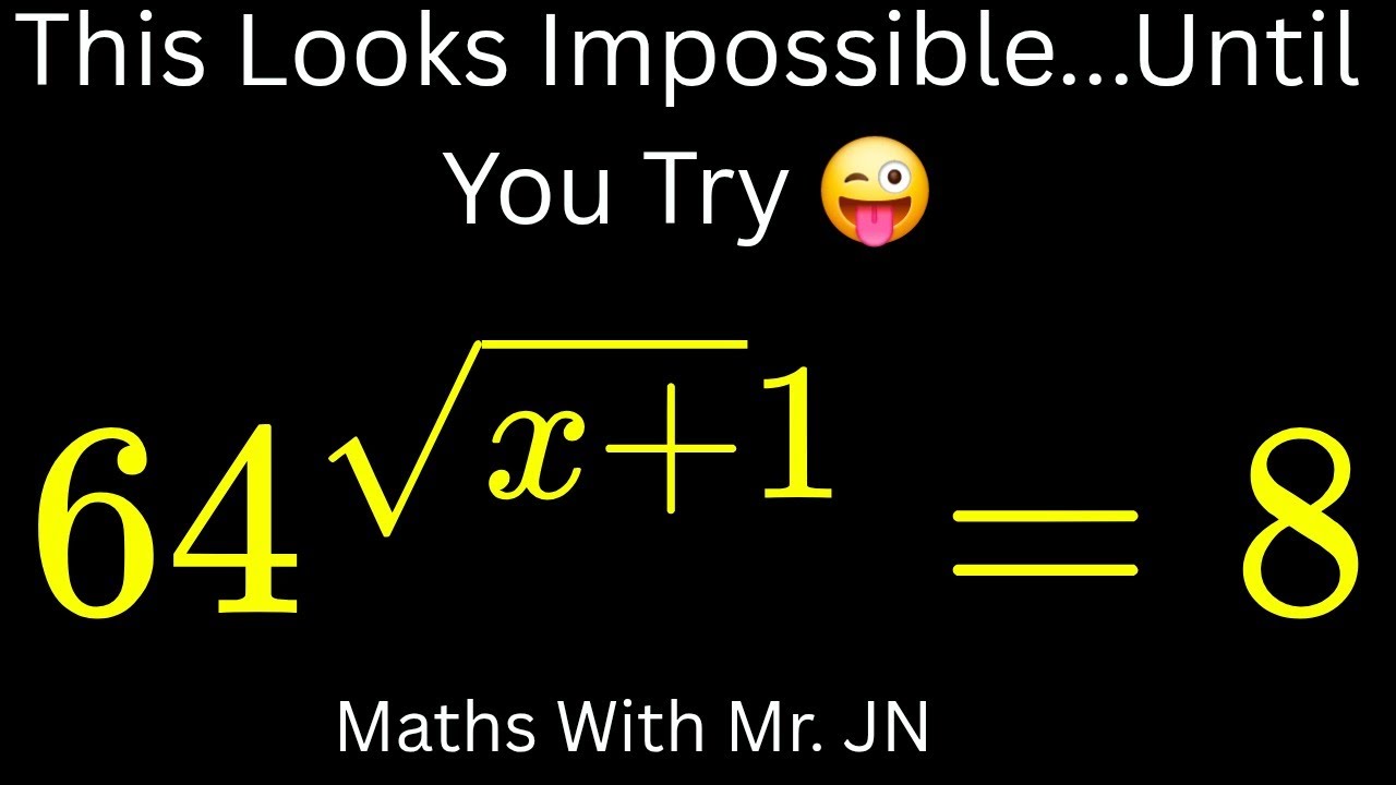 💥💯This Looks Impossible… Until You Try 😲 | Exponential Equation💫/Maths With Mr. JN #gcsemaths