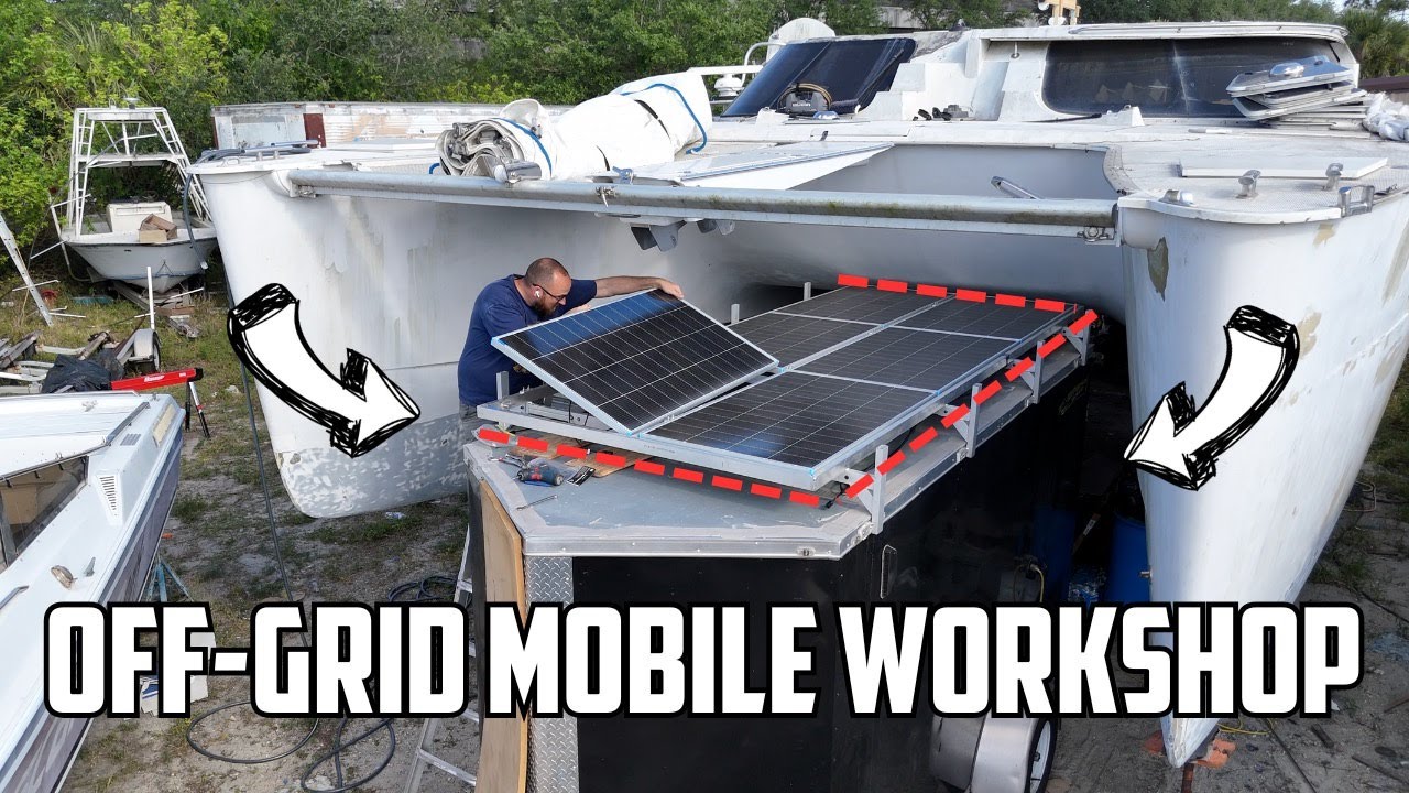 ⛵️ Hurricane-damaged catamaran. Our mobile workshop goes off-grid Ep.626