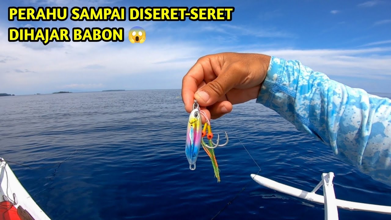 Edyaan !! Micro Jigging 40 Gram Dihajar Babon Bertubi-tubi Perahu Sampai Terseret-seret 😱