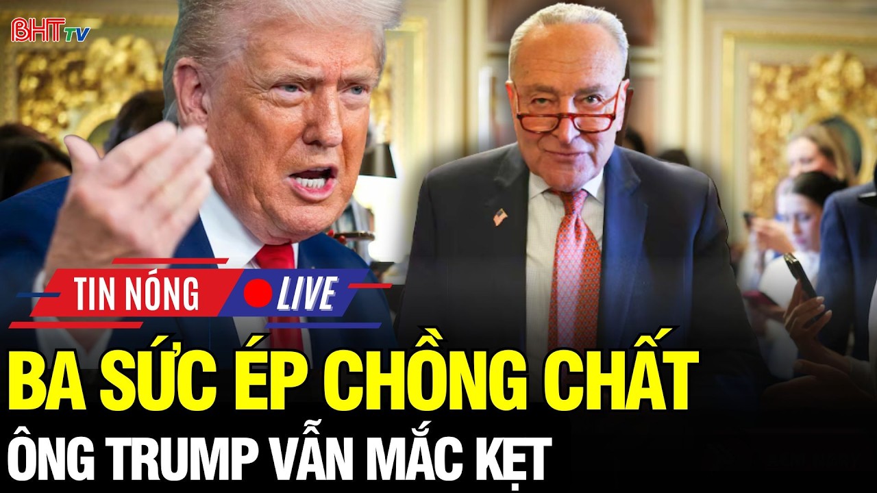 🔴Nước Mỹ chấn động: 3 ngọn núi lớn chắn trước ông Trump – Thế bế tắc shutdown vẫn chưa thể phá vỡ!