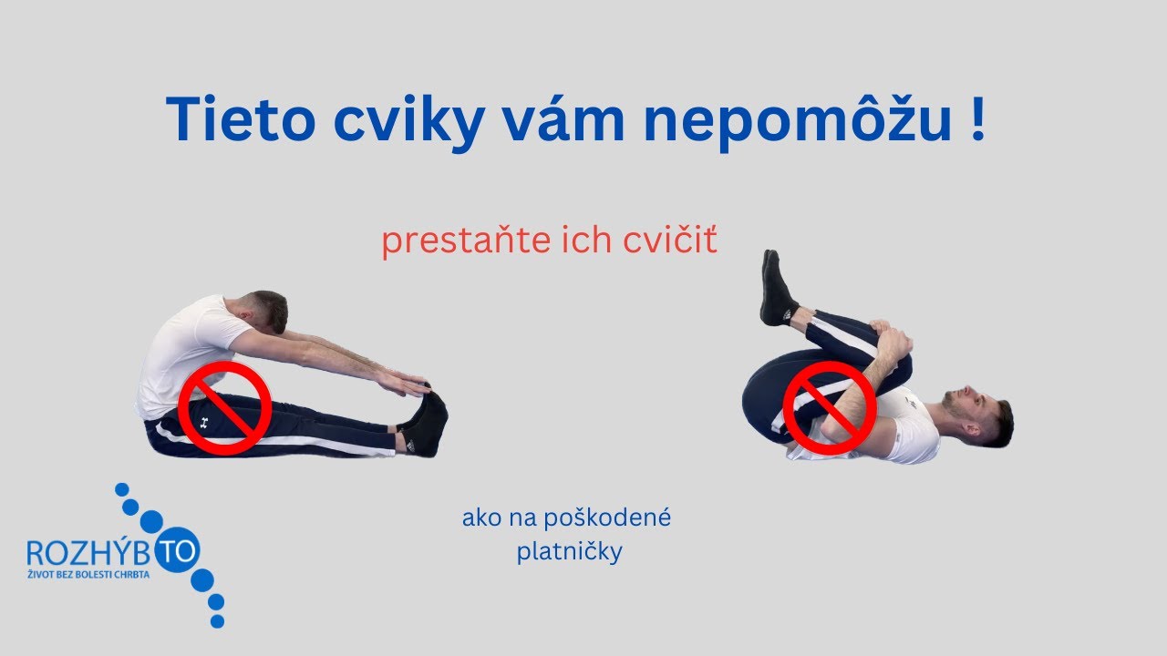 Tieto cviky nikdy nerobte pri poškodených platničkách ! 🤯
