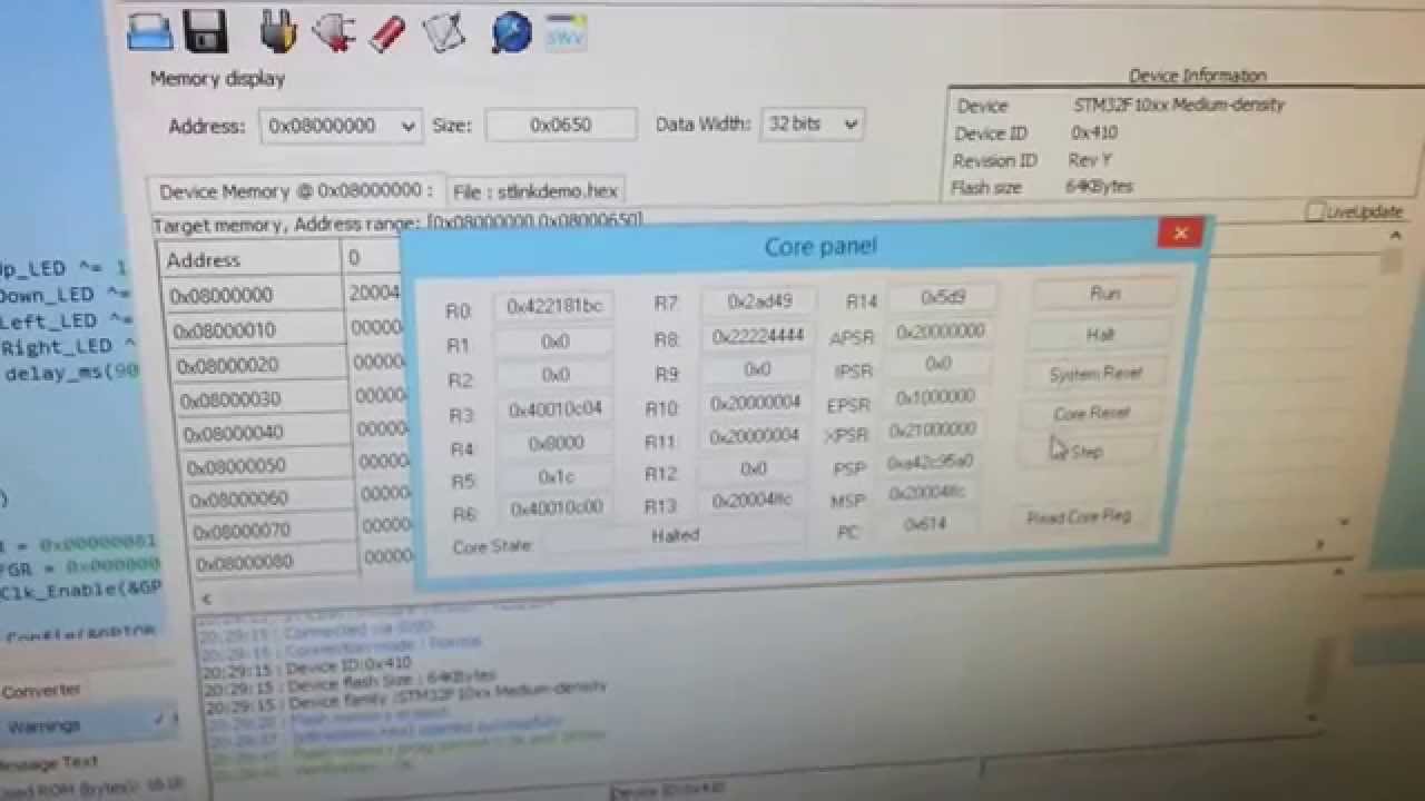 ST-Link v2 Programmer/Debugger Demo