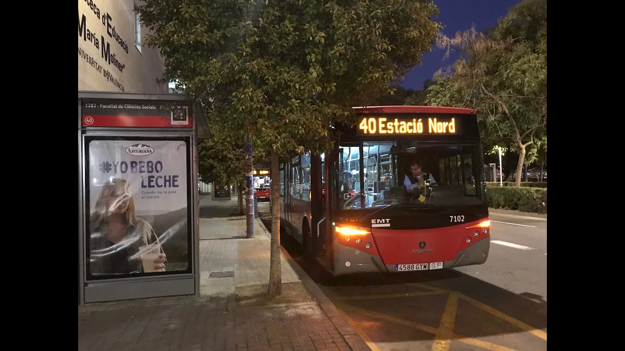 EMT Valencia @emtvalencia841 Route 40 Estació del Nord to Universitats (Timelapse Video)